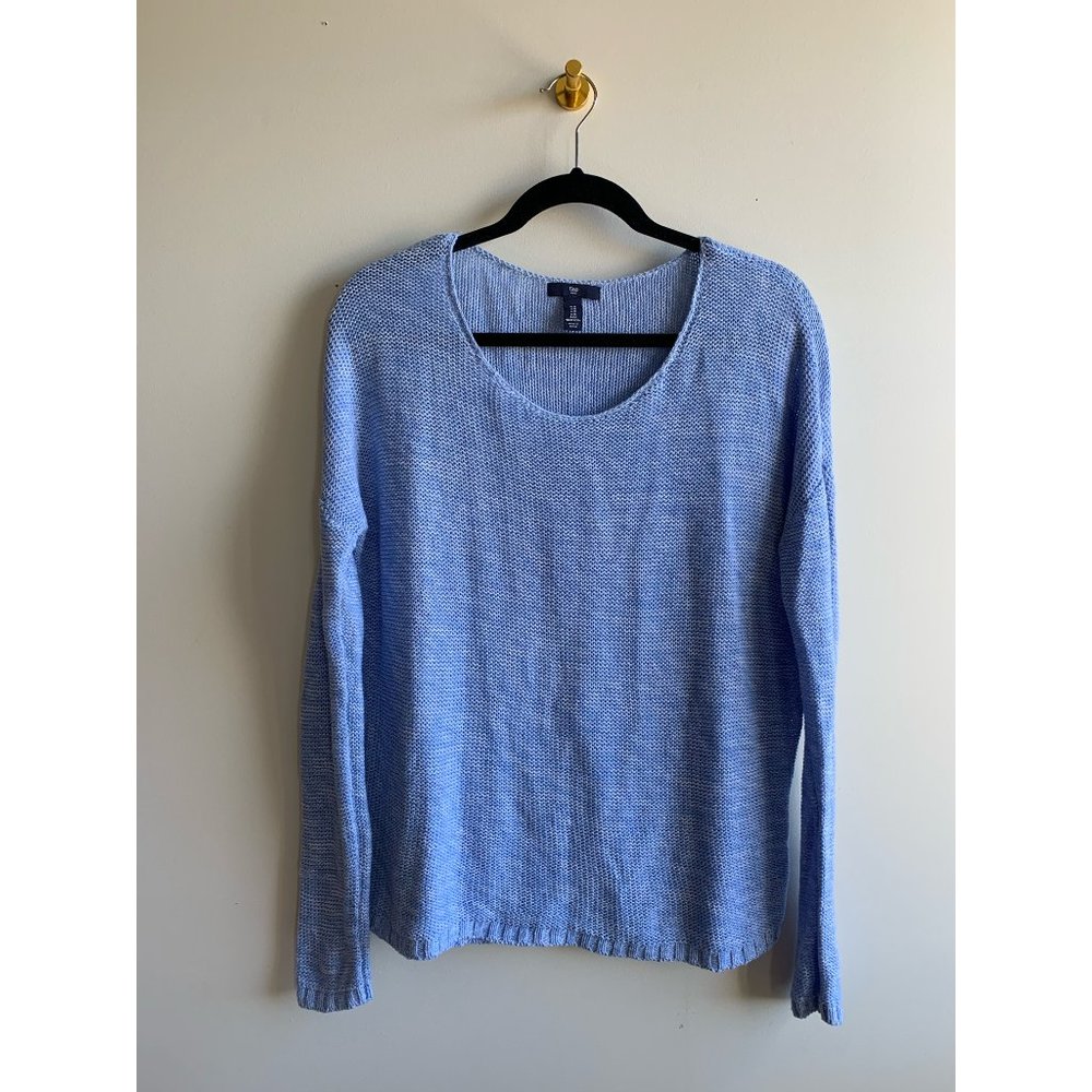 Gap Light Blue Scoop-Neck Knit Sweater